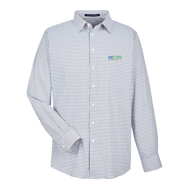 Men's CrownLux Performance Micro Windowpane Woven Dress Shirt