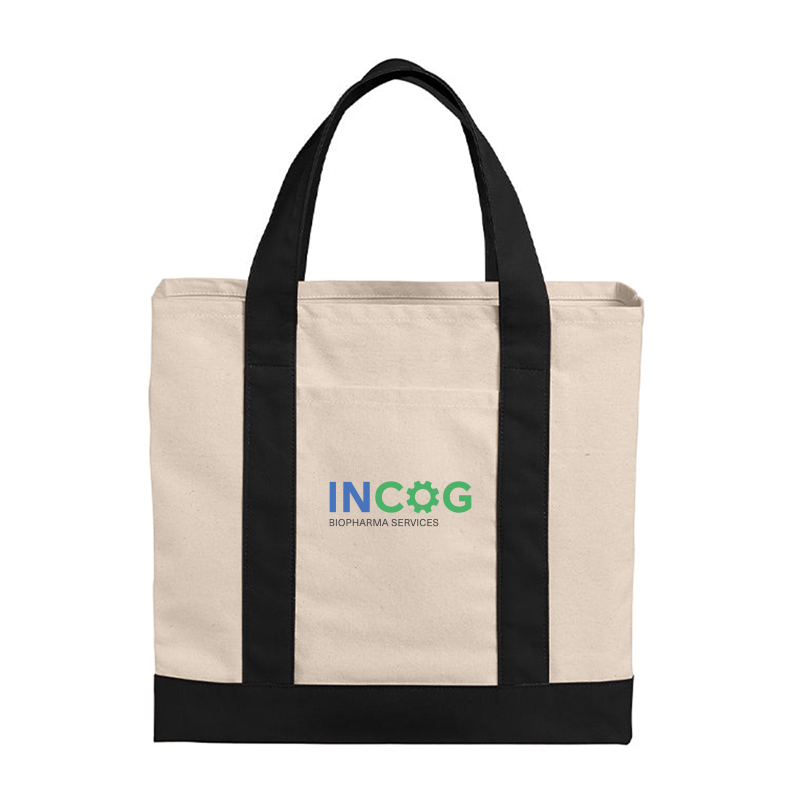 Port Authority Cotton Canvas Two-Tone Tote