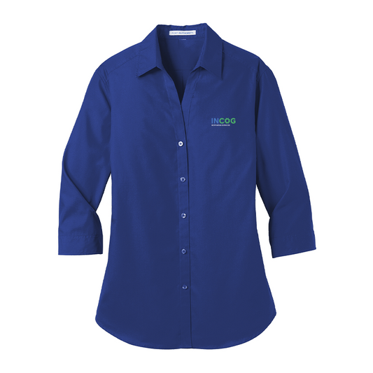 Port Authority Women's 3/4-Sleeve Carefree Poplin Shirt