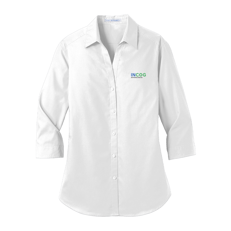Port Authority Women's 3/4-Sleeve Carefree Poplin Shirt